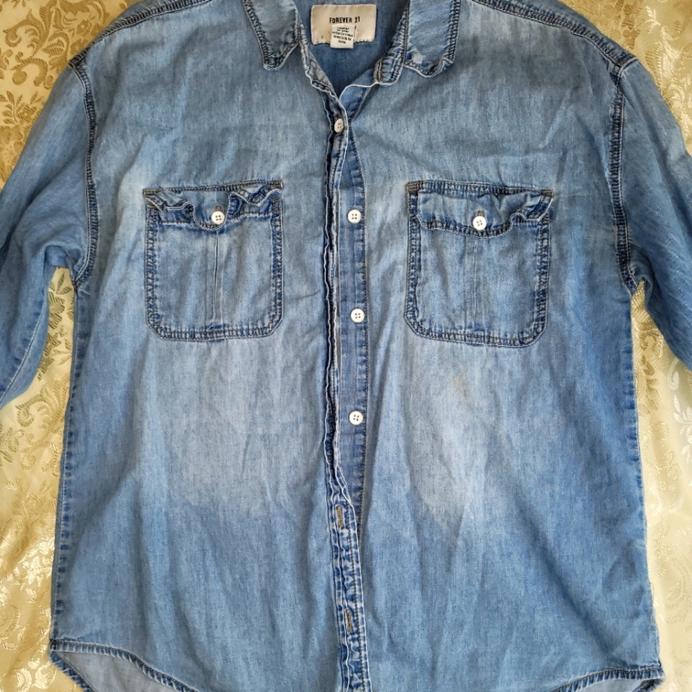 Blue Flannel Top